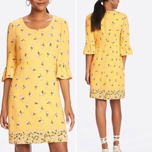 NWT Draper James Yellow Floral Roslyn Dress